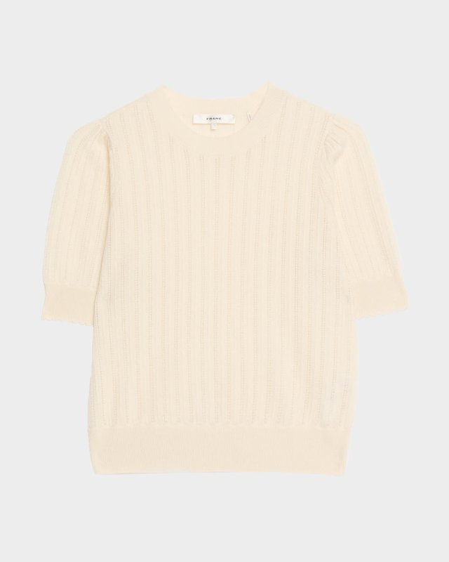 The Ladder Pointelle Cashmere Sweater